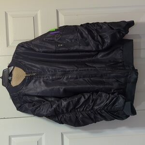 NWOT. Forever 21 Black Reversible Bomber Jacket. W/ lining.